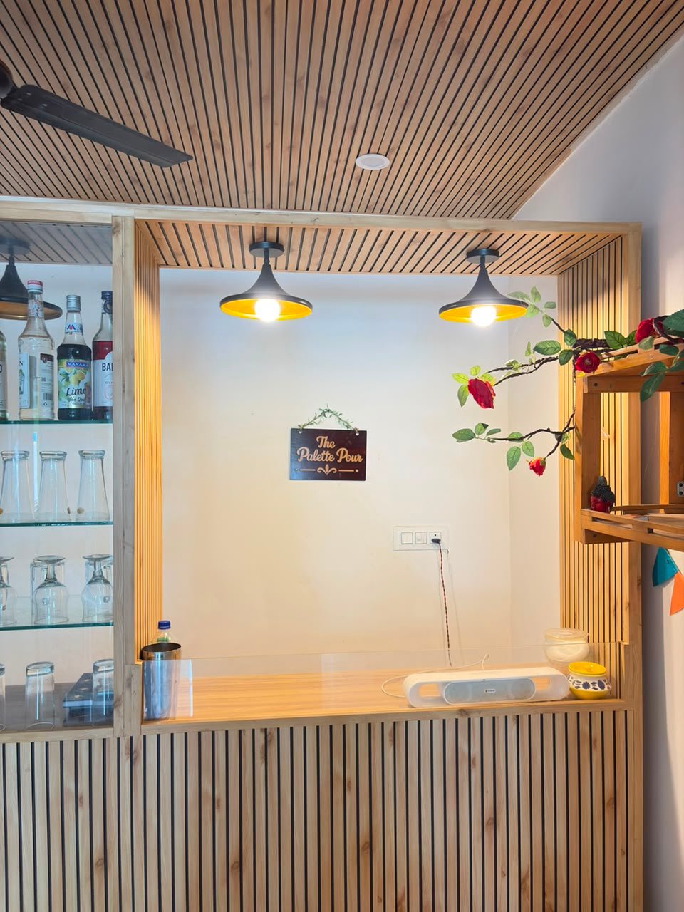 Café wall and décor